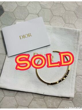 Dior Gold Open Cuff Bracelet